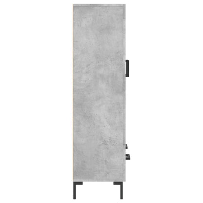 Hoge Kast 69,5X31X115 Cm Bewerkt Hout Betongrijs