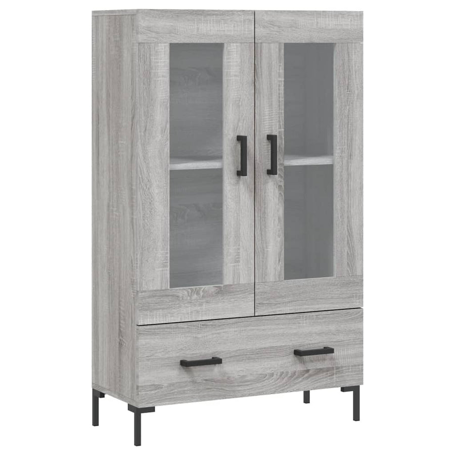 Hoge Kast 69,5X31X115 Cm Bewerkt Hout Grijs Sonoma Eikenkleurig