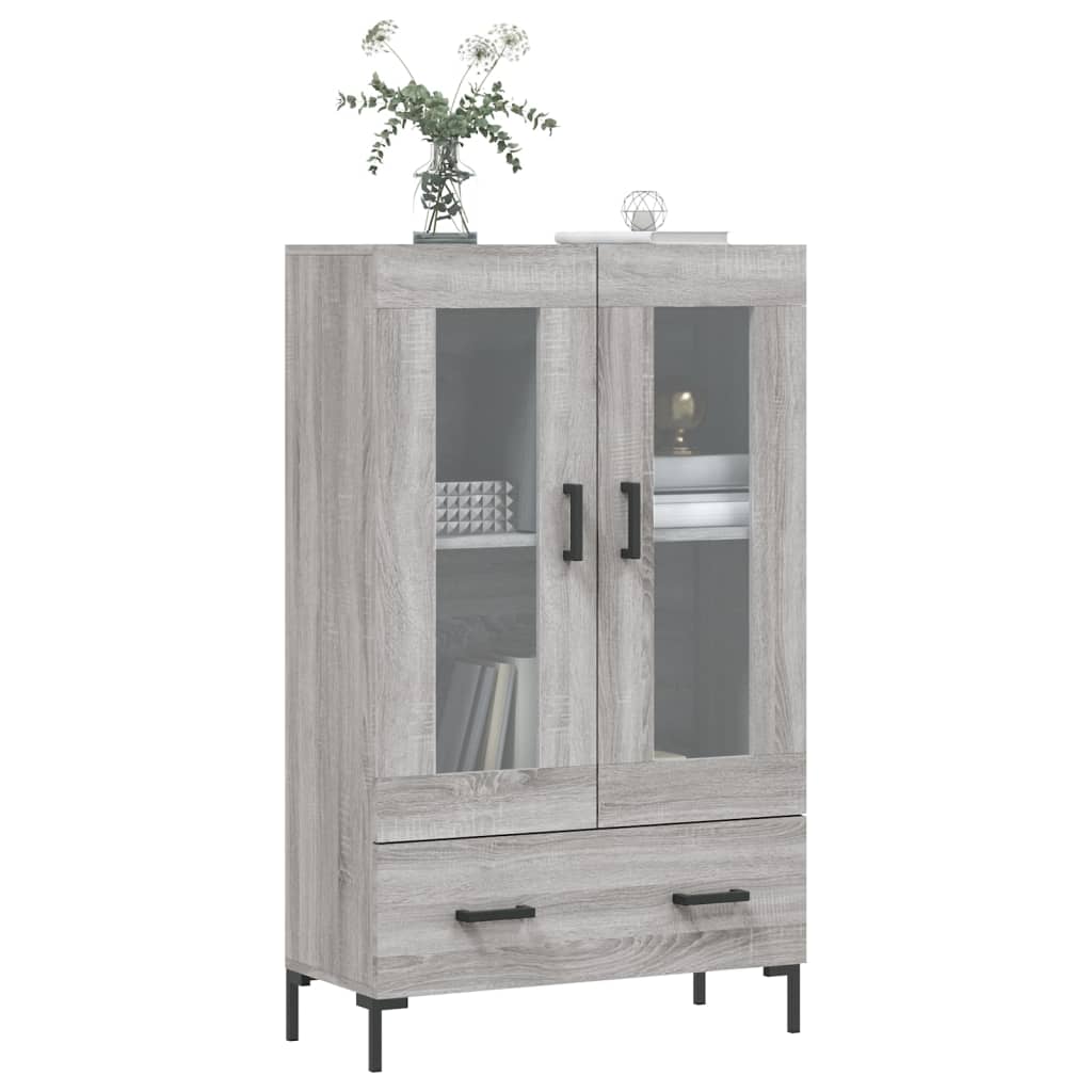 Hoge Kast 69,5X31X115 Cm Bewerkt Hout Grijs Sonoma Eikenkleurig