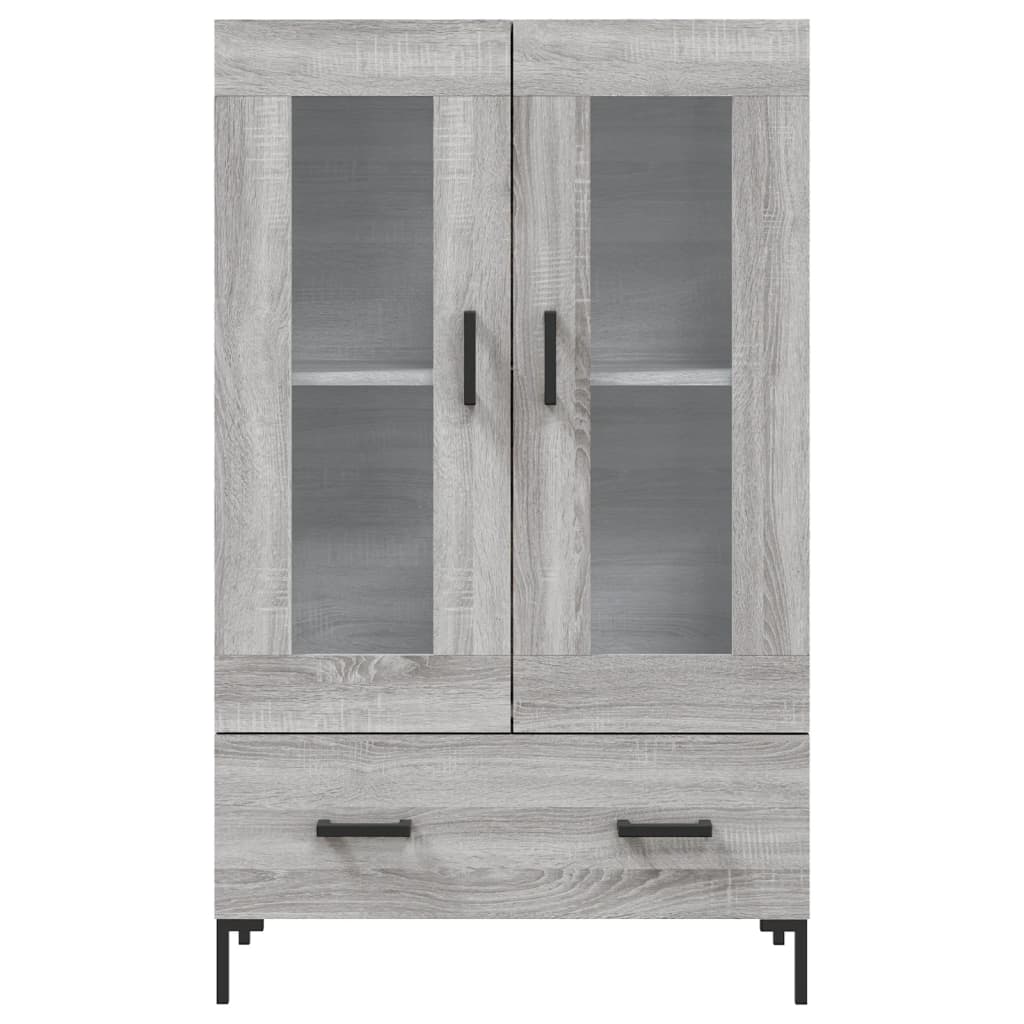 Hoge Kast 69,5X31X115 Cm Bewerkt Hout Grijs Sonoma Eikenkleurig