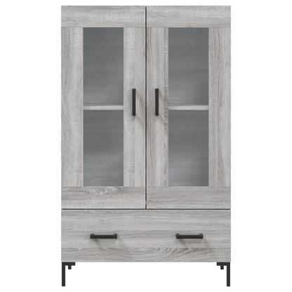 Hoge Kast 69,5X31X115 Cm Bewerkt Hout Grijs Sonoma Eikenkleurig