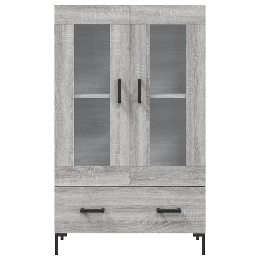 Hoge Kast 69,5X31X115 Cm Bewerkt Hout Grijs Sonoma Eikenkleurig
