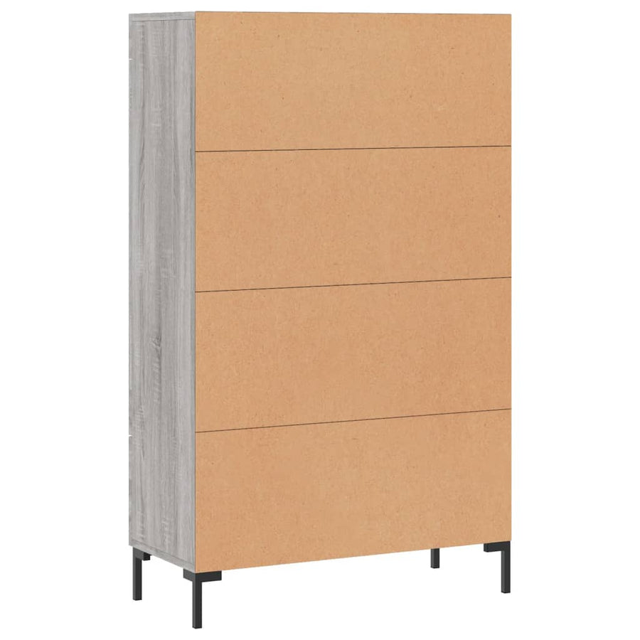 Hoge Kast 69,5X31X115 Cm Bewerkt Hout Grijs Sonoma Eikenkleurig