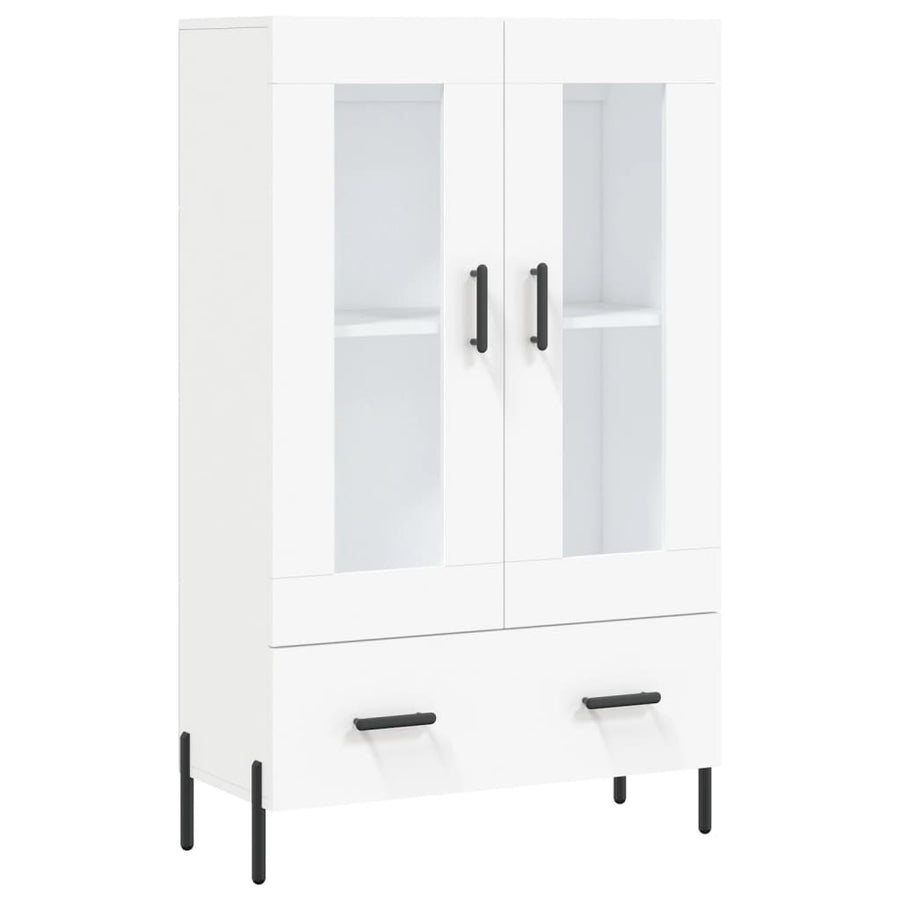 Hoge Kast 69,5X31X115 Cm Bewerkt Hout Wit