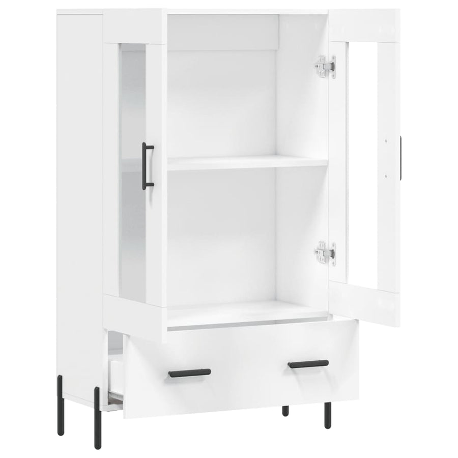 Hoge Kast 69,5X31X115 Cm Bewerkt Hout Wit