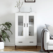 Hoge kast 69,5x31x115 cm wit bewerkt hout