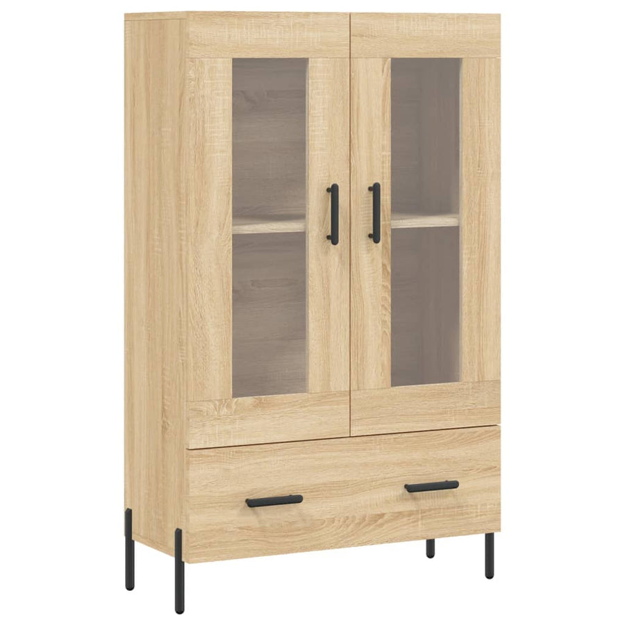 Hoge Kast 69,5X31X115 Cm Bewerkt Hout Kleurig Sonoma eiken