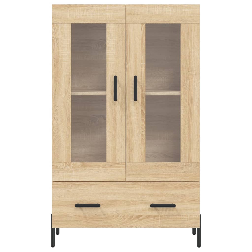 Hoge Kast 69,5X31X115 Cm Bewerkt Hout Kleurig Sonoma eiken