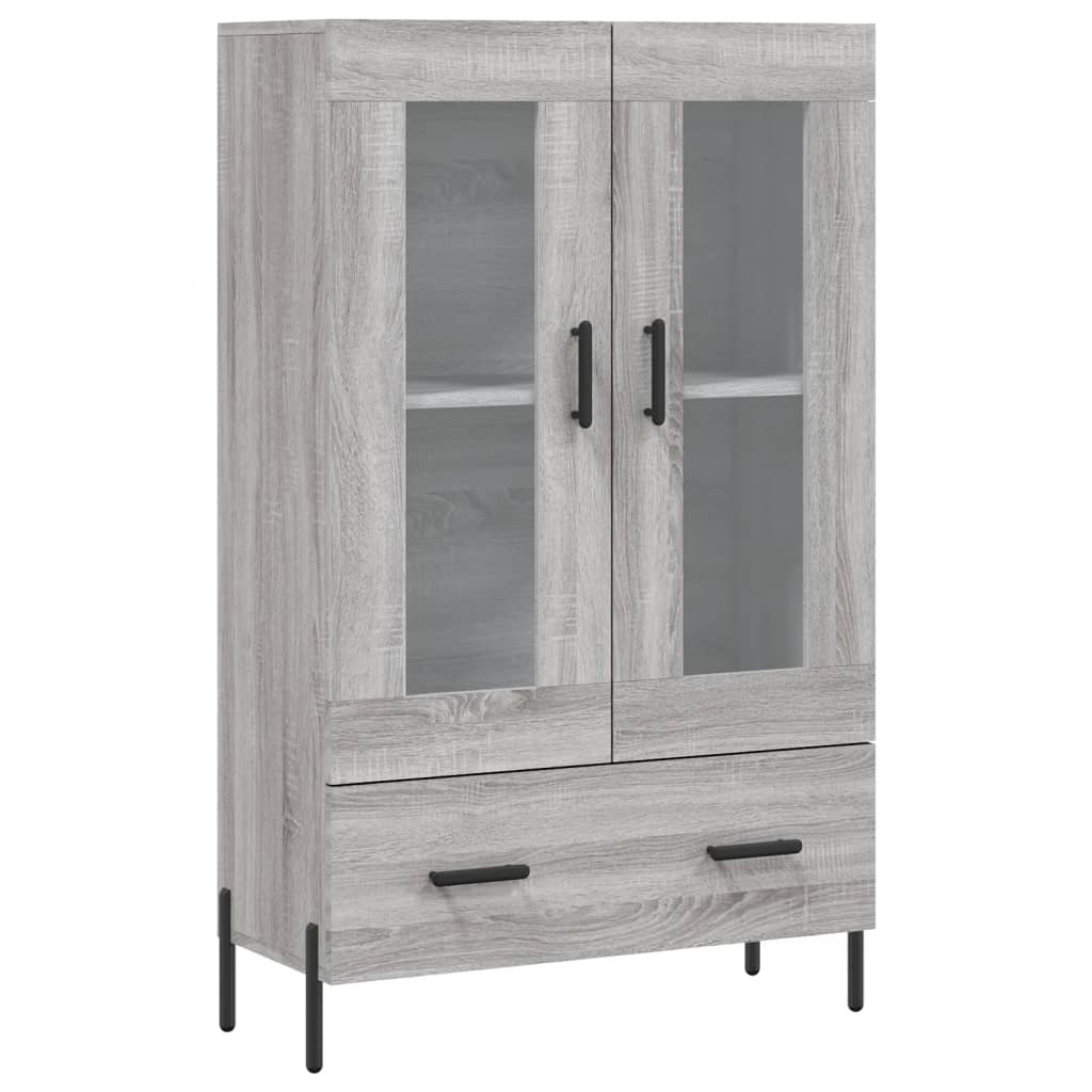Hoge Kast 69,5X31X115 Cm Bewerkt Hout Grijs Sonoma Eikenkleurig