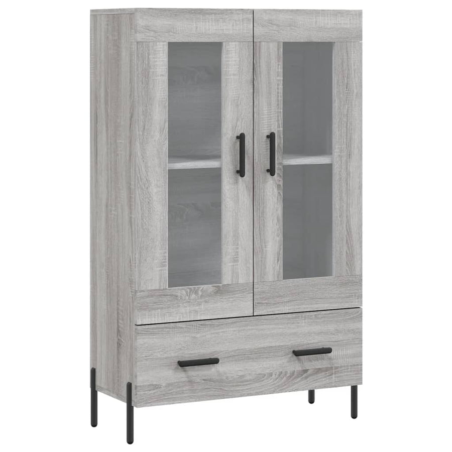 Hoge Kast 69,5X31X115 Cm Bewerkt Hout Grijs Sonoma Eikenkleurig
