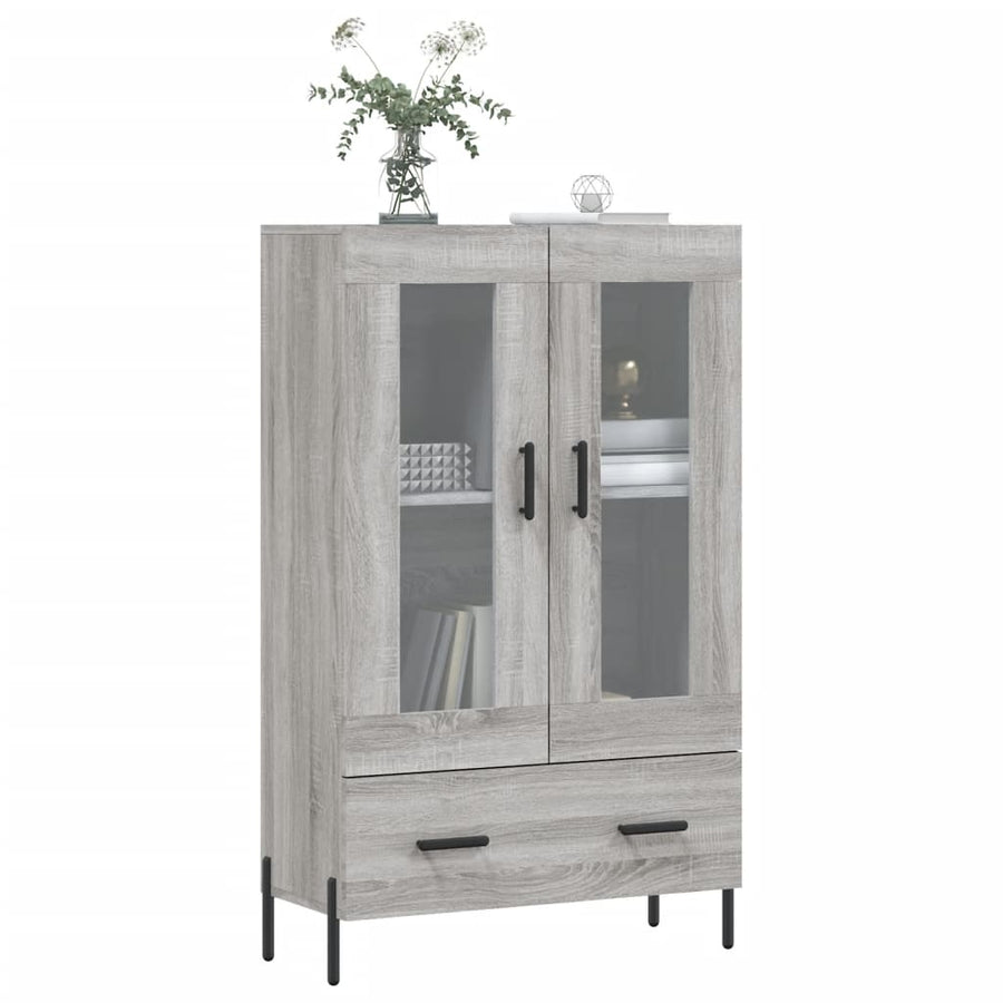 Hoge Kast 69,5X31X115 Cm Bewerkt Hout Grijs Sonoma Eikenkleurig