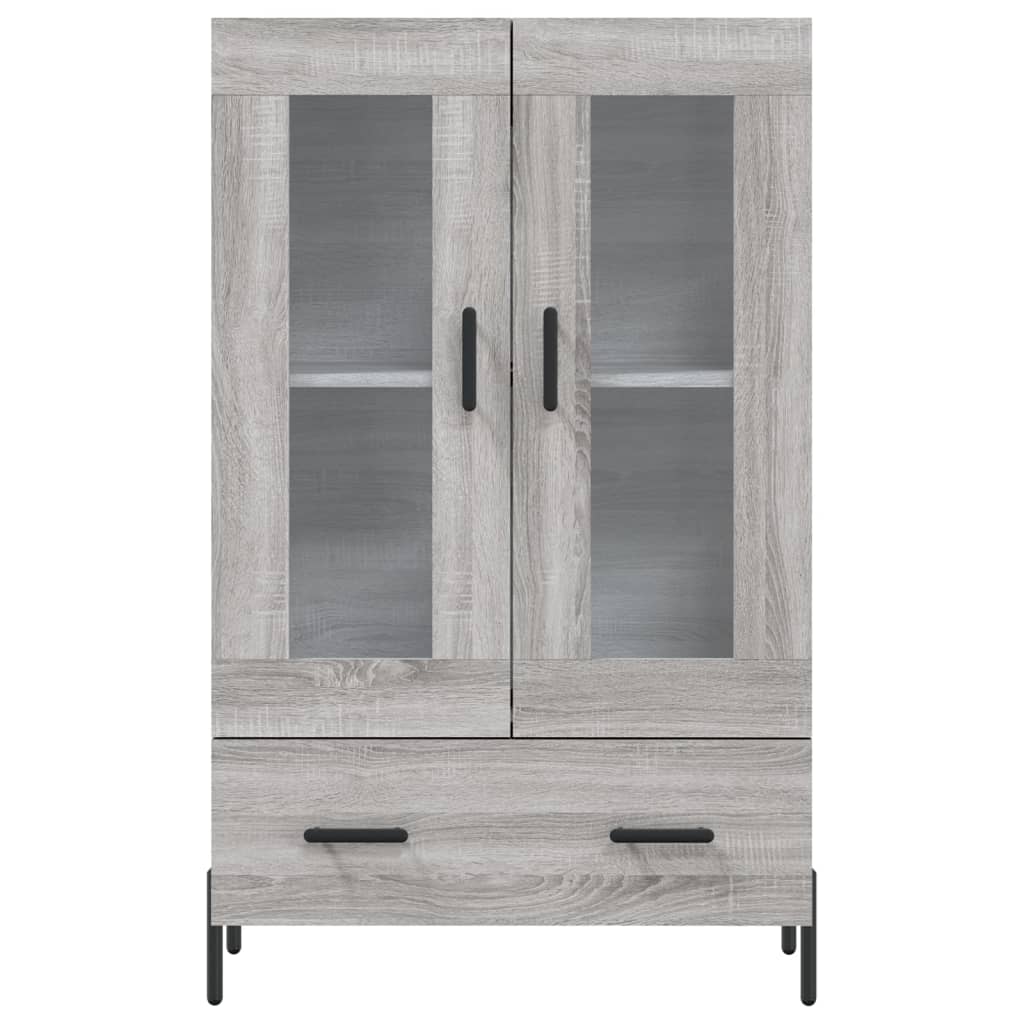 Hoge Kast 69,5X31X115 Cm Bewerkt Hout Grijs Sonoma Eikenkleurig