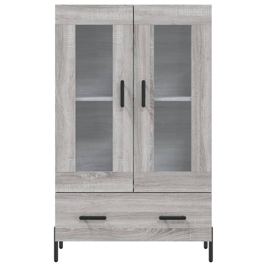 Hoge Kast 69,5X31X115 Cm Bewerkt Hout Grijs Sonoma Eikenkleurig