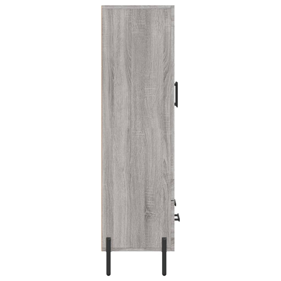 Hoge Kast 69,5X31X115 Cm Bewerkt Hout Grijs Sonoma Eikenkleurig