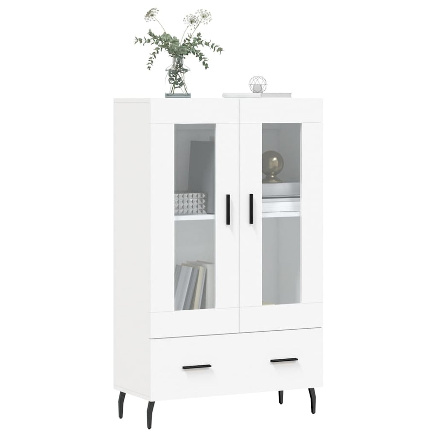 Hoge Kast 69,5X31X115 Cm Bewerkt Hout Wit