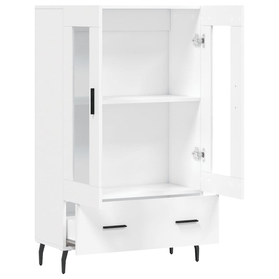 Hoge Kast 69,5X31X115 Cm Bewerkt Hout Wit