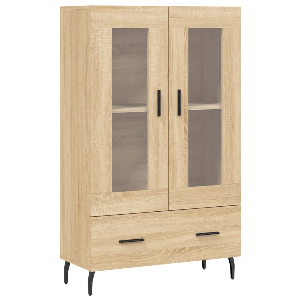 Hoge Kast 69,5X31X115 Cm Bewerkt Hout Kleurig Sonoma eiken