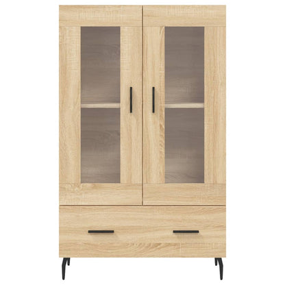 Hoge Kast 69,5X31X115 Cm Bewerkt Hout Kleurig Sonoma eiken