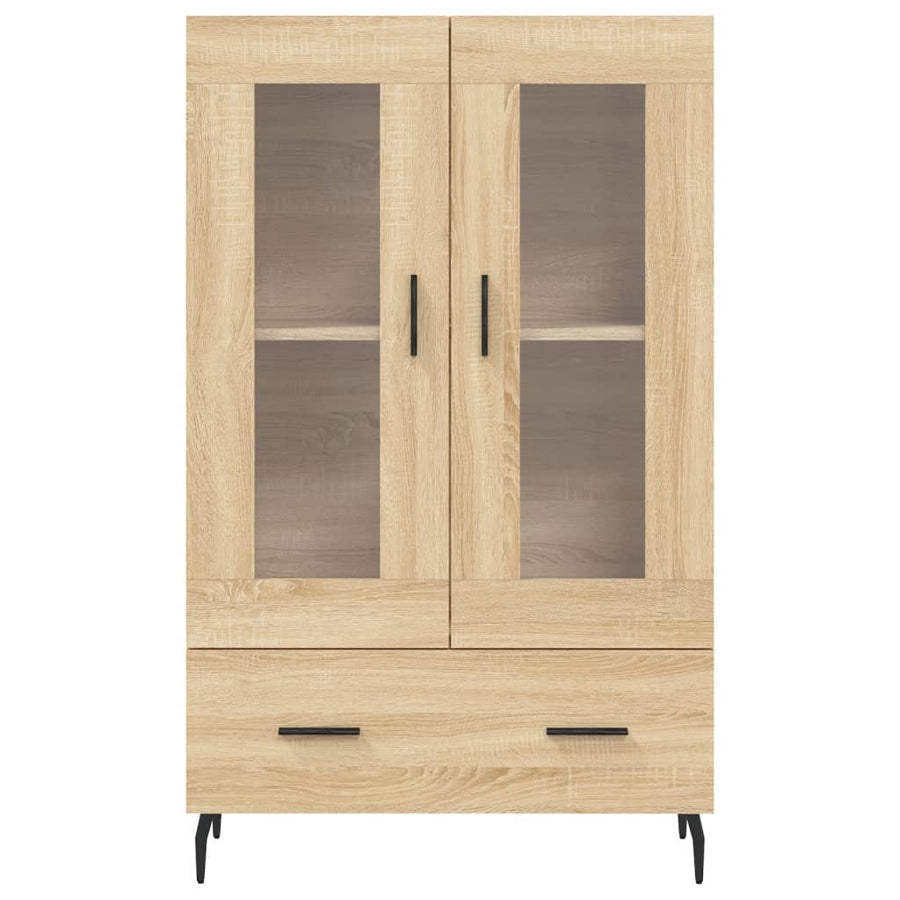 Hoge Kast 69,5X31X115 Cm Bewerkt Hout Kleurig Sonoma eiken