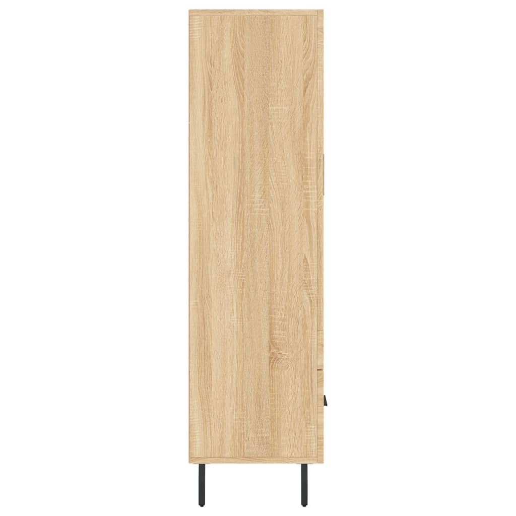 Hoge Kast 69,5X31X115 Cm Bewerkt Hout Kleurig Sonoma eiken