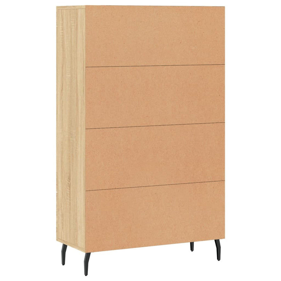 Hoge Kast 69,5X31X115 Cm Bewerkt Hout Kleurig Sonoma eiken