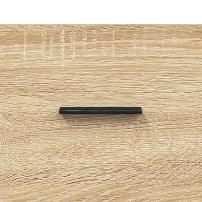 Hoge Kast 69,5X31X115 Cm Bewerkt Hout Kleurig Sonoma eiken