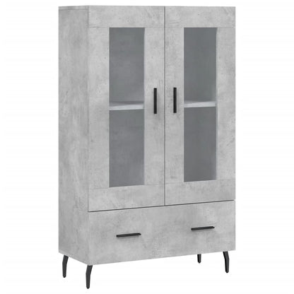 Hoge kast 69,5x31x115 cm bewerkt hout betongrijs