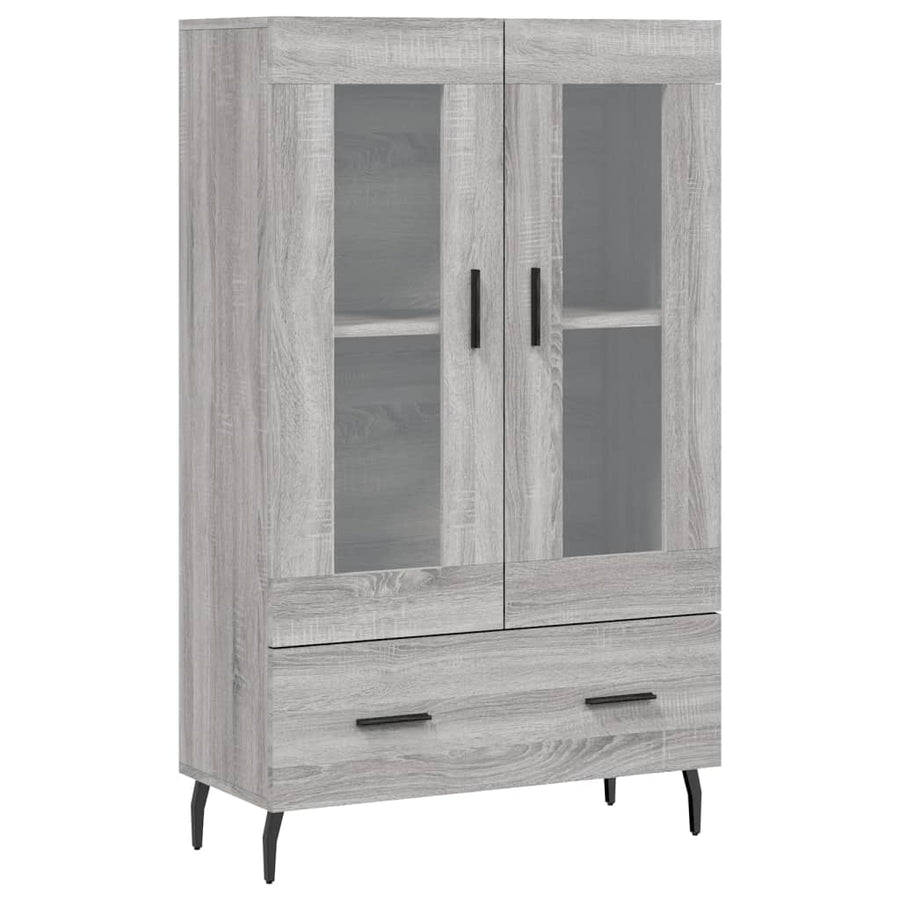 Hoge Kast 69,5X31X115 Cm Bewerkt Hout Grijs Sonoma Eikenkleurig