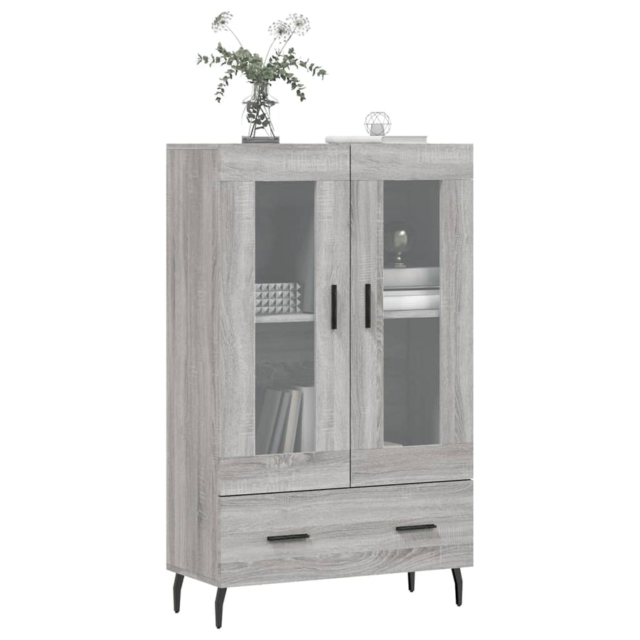 Hoge Kast 69,5X31X115 Cm Bewerkt Hout Grijs Sonoma Eikenkleurig