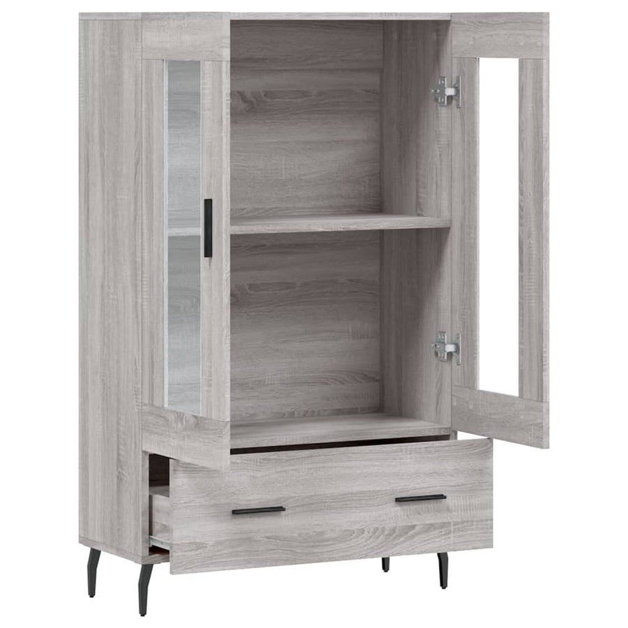 Hoge Kast 69,5X31X115 Cm Bewerkt Hout Grijs Sonoma Eikenkleurig