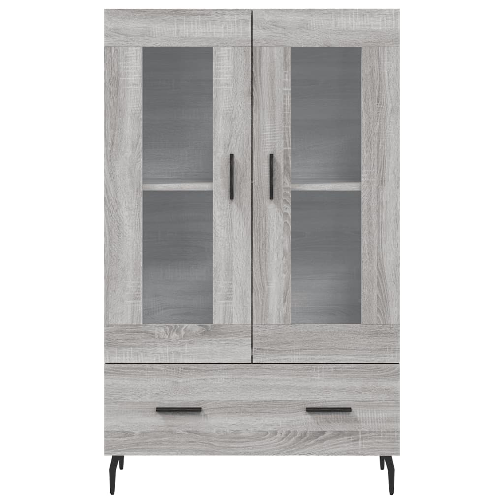 Hoge Kast 69,5X31X115 Cm Bewerkt Hout Grijs Sonoma Eikenkleurig