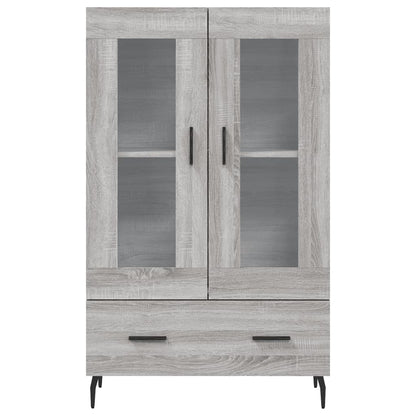 Hoge Kast 69,5X31X115 Cm Bewerkt Hout Grijs Sonoma Eikenkleurig