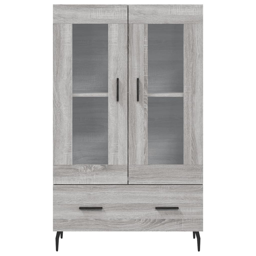Hoge Kast 69,5X31X115 Cm Bewerkt Hout Grijs Sonoma Eikenkleurig