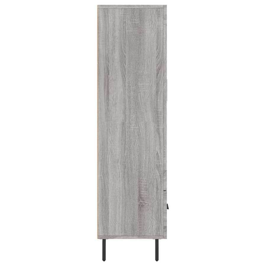 Hoge Kast 69,5X31X115 Cm Bewerkt Hout Grijs Sonoma Eikenkleurig