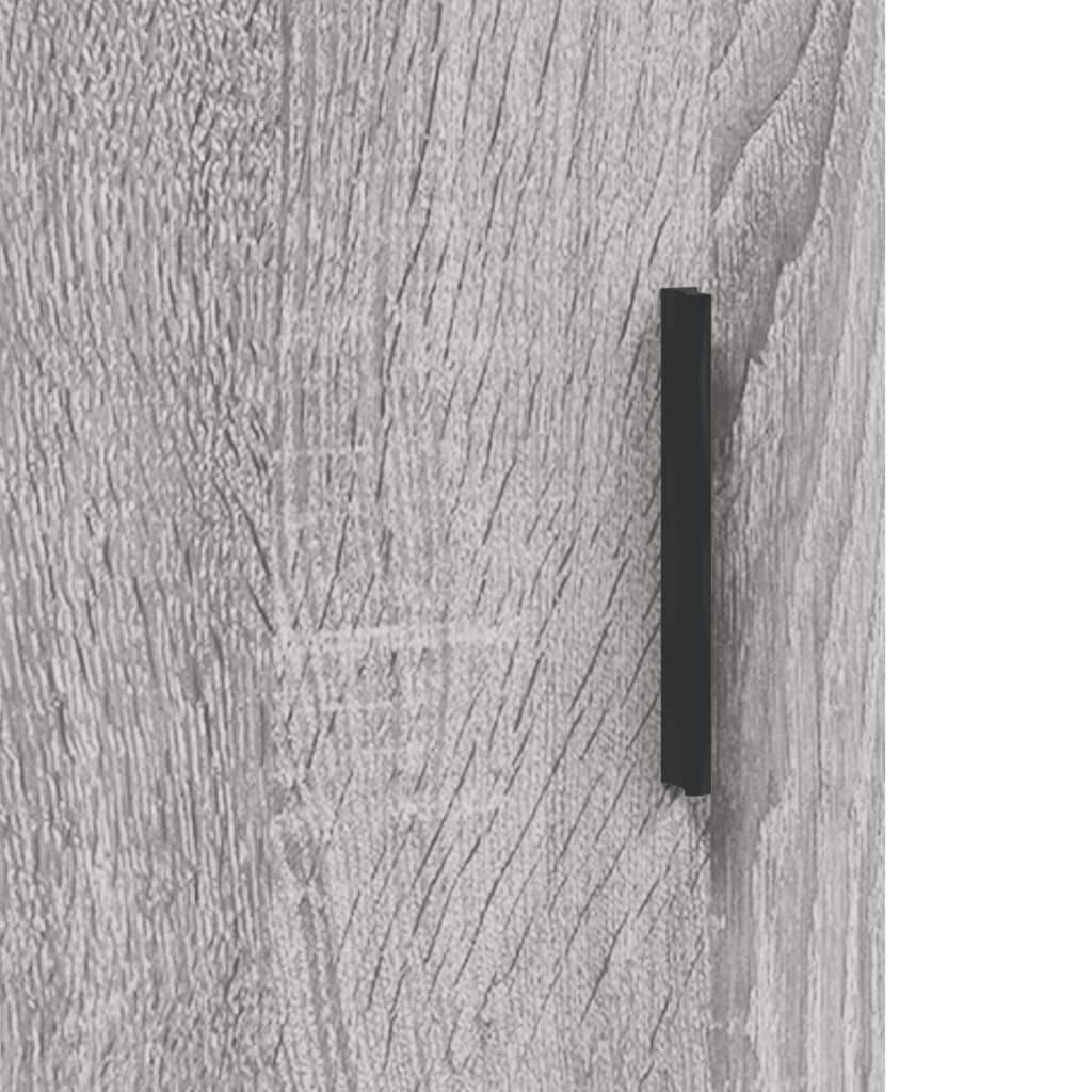 Hoge Kast 69,5X31X115 Cm Bewerkt Hout Grijs Sonoma Eikenkleurig