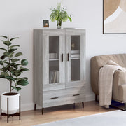 Tall cabinet 69.5x31x115 cm engineered wood grey Sonoma oak