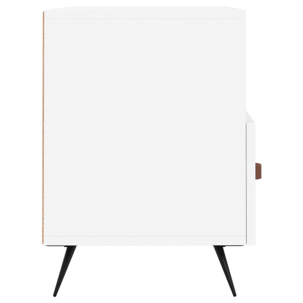 Tv-Meubel 80X36X50 Cm Bewerkt Hout Wit