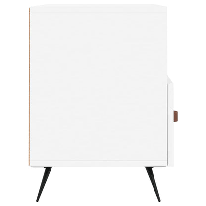Tv-Meubel 80X36X50 Cm Bewerkt Hout Wit