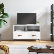Tv-meubel 80x36x50 cm bewerkt hout wit