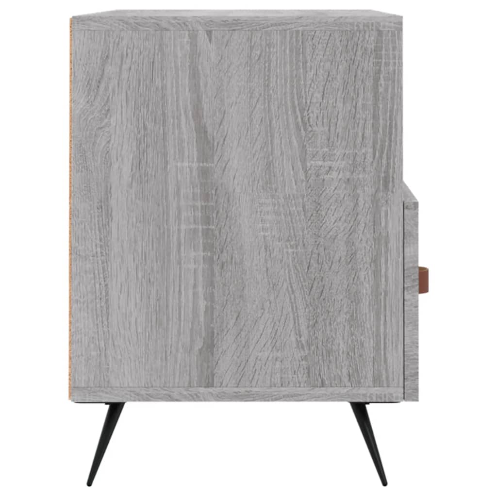 Tv-Meubel 80X36X50 Cm Bewerkt Hout Eikenkleurig Grijs sonoma