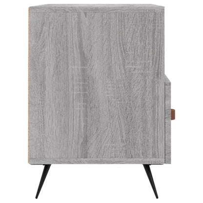 Tv-Meubel 80X36X50 Cm Bewerkt Hout Eikenkleurig Grijs sonoma