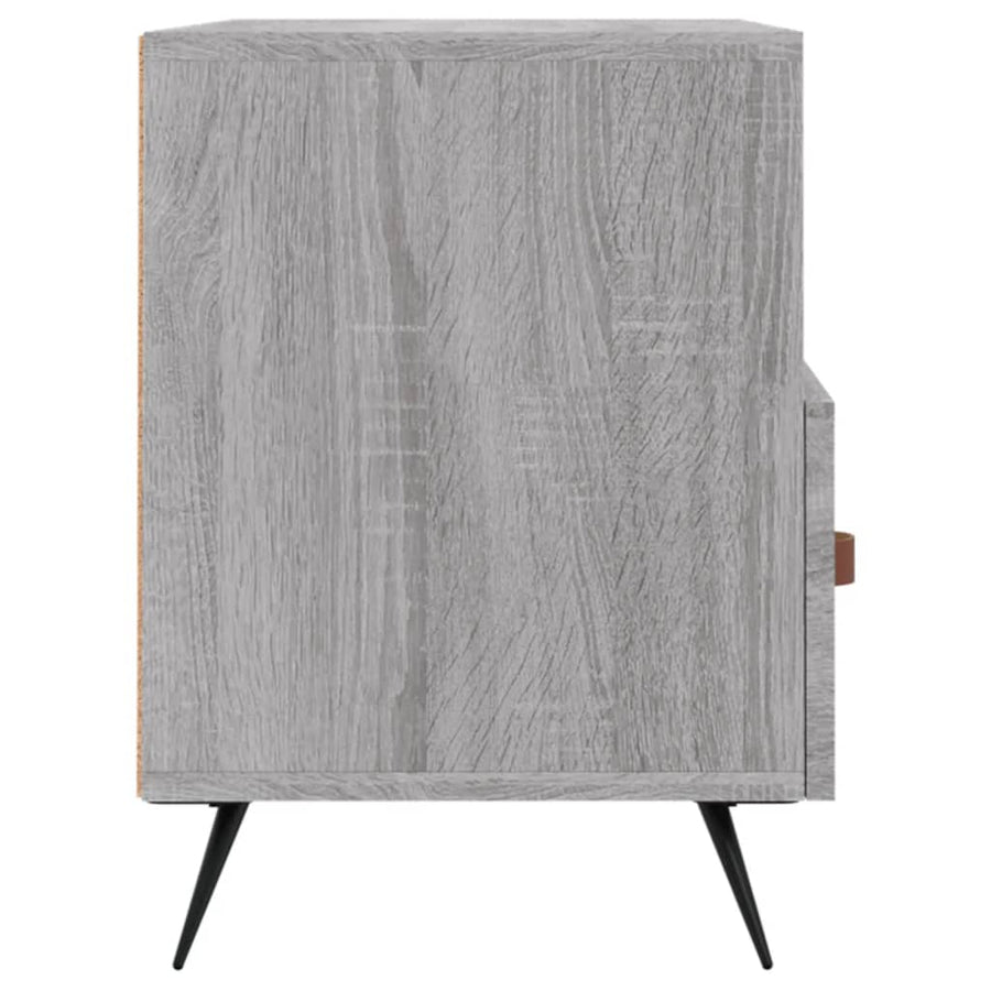 Tv-Meubel 80X36X50 Cm Bewerkt Hout Eikenkleurig Grijs sonoma
