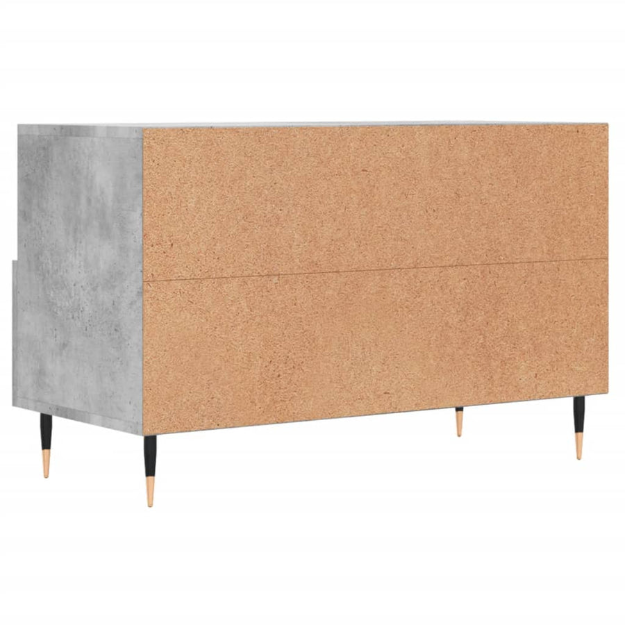 Tv-Meubel 80X36X50 Cm Bewerkt Hout Betongrijs