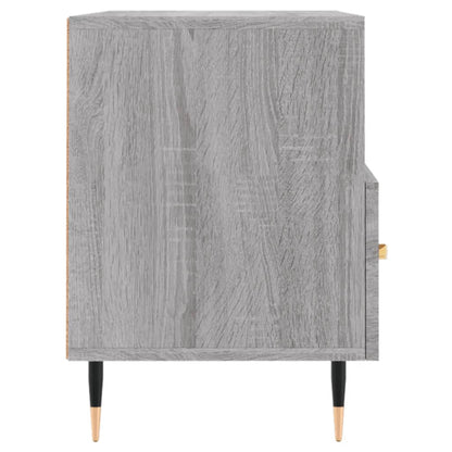 Tv-Meubel 80X36X50 Cm Bewerkt Hout Eikenkleurig Grijs sonoma