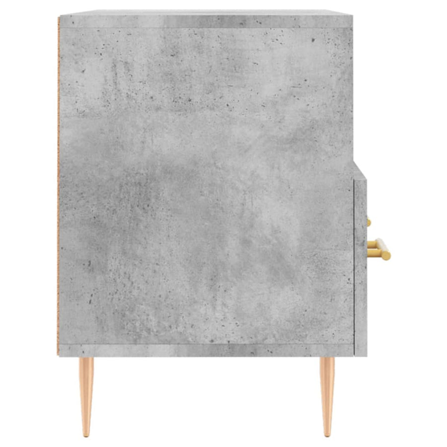 Tv-Meubel 80X36X50 Cm Bewerkt Hout Betongrijs
