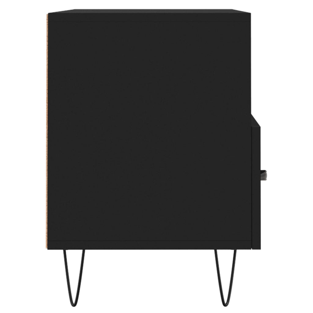 Tv-Meubel 80X36X50 Cm Bewerkt Hout Zwart