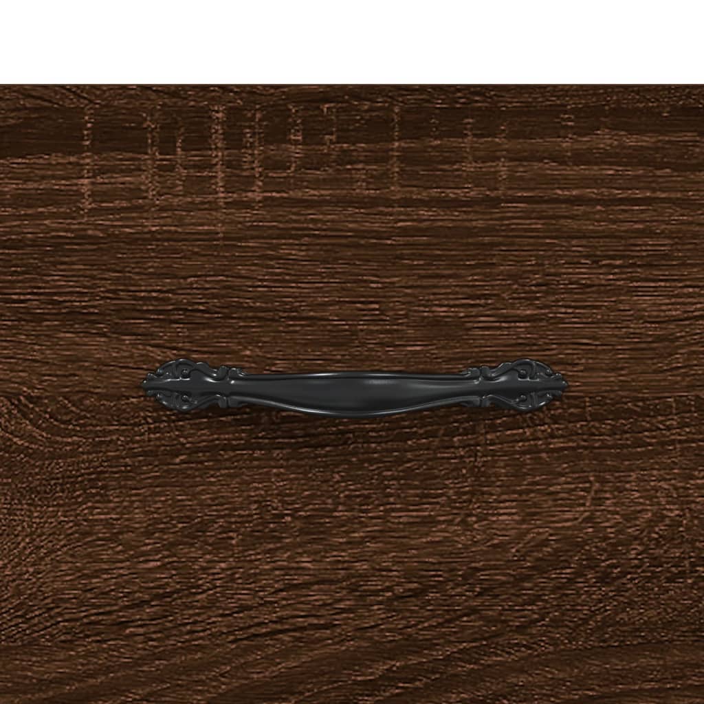 Tv-Meubel 80X36X50 Cm Bewerkt Hout Bruin Eikenkleur Bruineiken