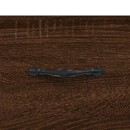 Tv-Meubel 80X36X50 Cm Bewerkt Hout Bruin Eikenkleur Bruineiken