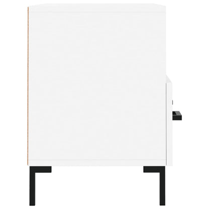 Tv-Meubel 80X36X50 Cm Bewerkt Hout Wit