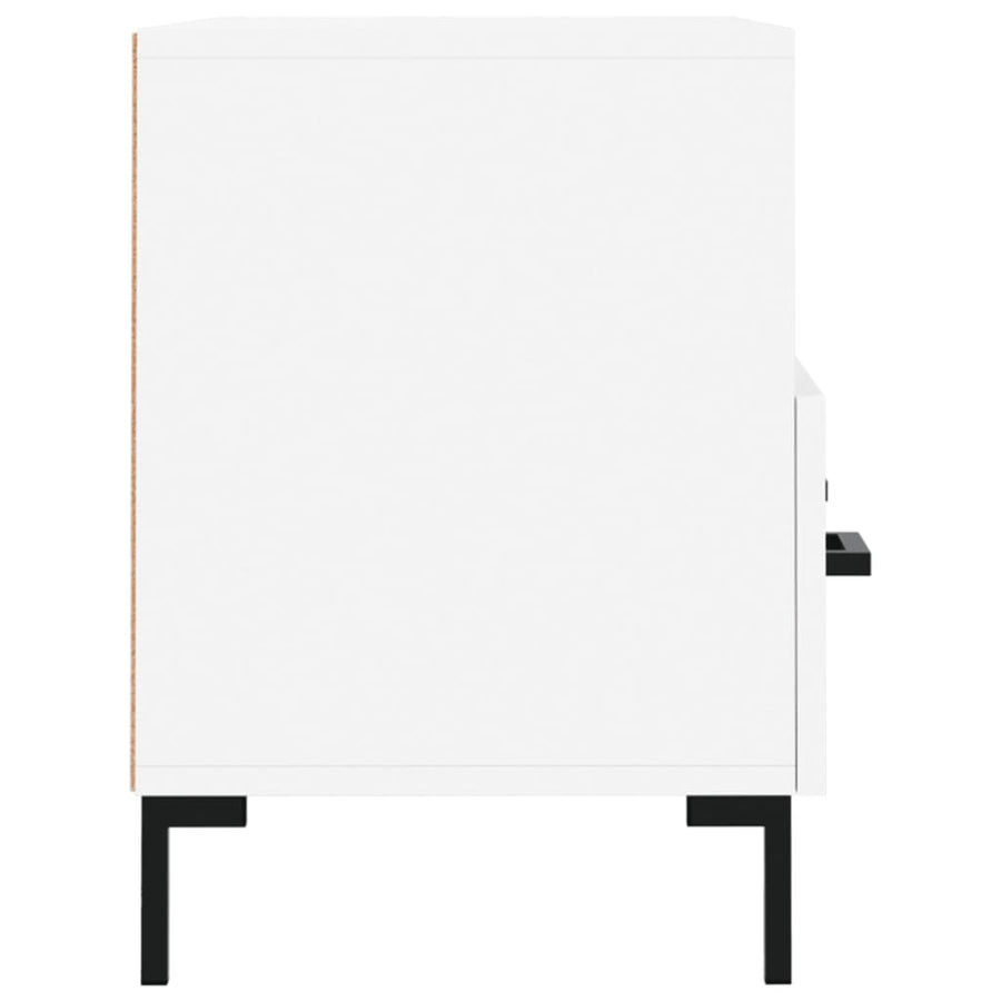 Tv-Meubel 80X36X50 Cm Bewerkt Hout Wit